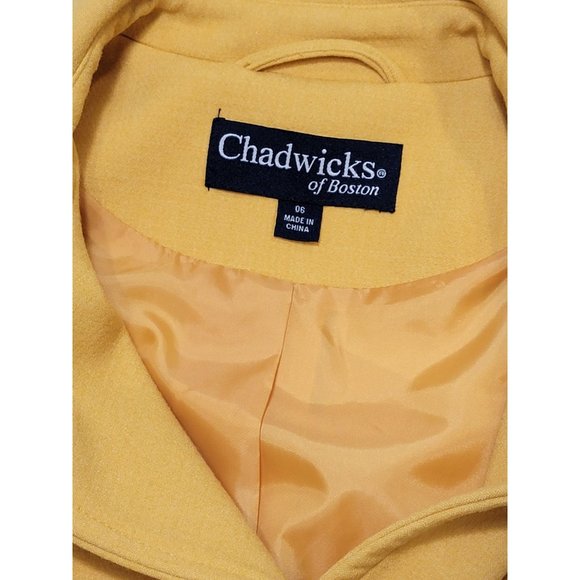Chadwicks of Boston Women's Jacket, Mustard, Button Closure, Size 6 - Picture 11 of 13